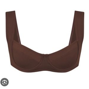 SKIMS Shaping Swim Unlined Underwire Bikini Top Cocoa sz. XXS & 4X